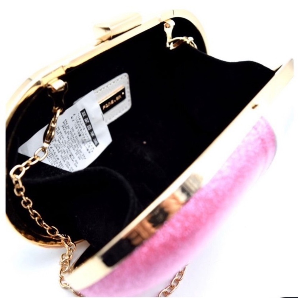 New Mezon Novelty Pill Clutch Womens Small Pink White Glitter Sweet Pill 100mg - Picture 4 of 4